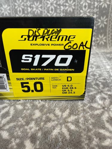 Junior New Bauer Supreme S170 Hockey Goalie Skates Regular Width Size 5