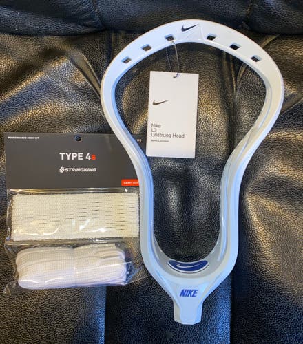 New! Nike Unstrung L3 Lacrosse Head with Stringking 4s complete mesh kit valued at $35.99!!