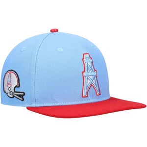 Houston Oilers Pro Standard NFL Snapback Hat Flat Brim Adjustable Cap Throwback