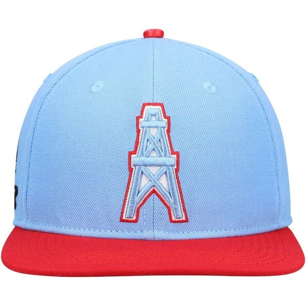 Men's Houston Oilers Pro Standard Light Blue Logo II Snapback Hat