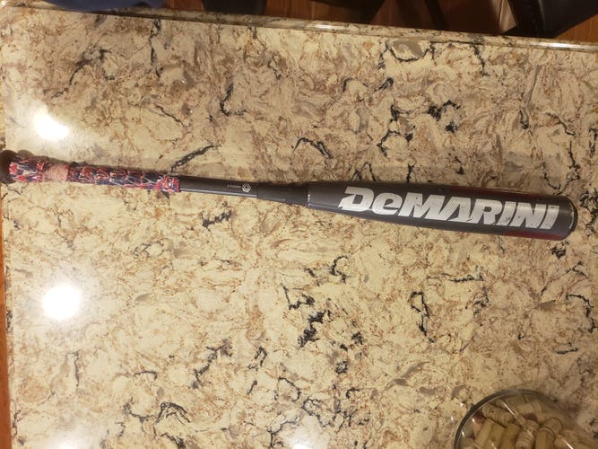 Used BBCOR Certified 2016 DeMarini Hybrid Voodoo Raw Bat (-3) 28 oz 31"