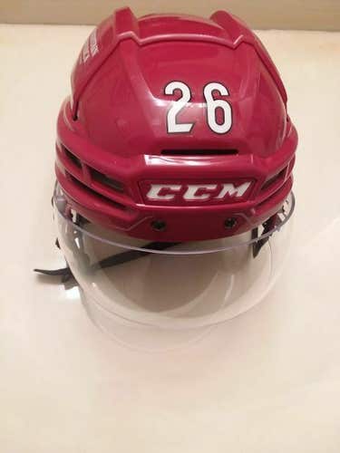 Arizona Coyotes Michael Chaput #26 game-worn CCM Tacks Fitlite 3DS red helmet (one year style)