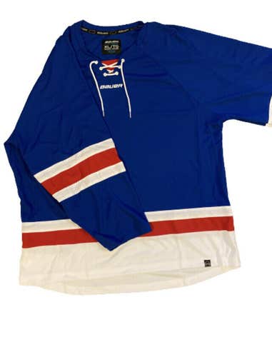 NWT Bauer 900 Series Junior Hockey Jersey NY Rangers Blue White Red Size XL