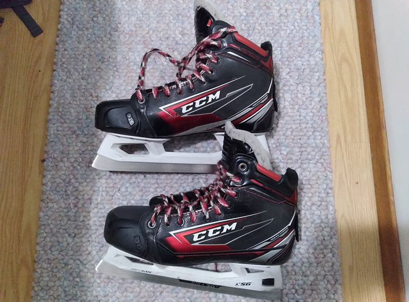 Senior Used CCM Jetspeed FT480 Hockey Goalie Skates Regular Width Size 8.5