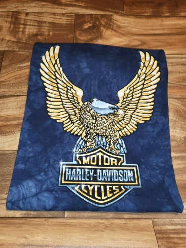 NEW Vintage 2000s Harley Davidson Tie Dye Eagle Double Sided Vtg Shirt Size L/XL