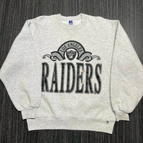 Vintage Los Angeles Raiders Sweatshirt Mens Large Black NFL