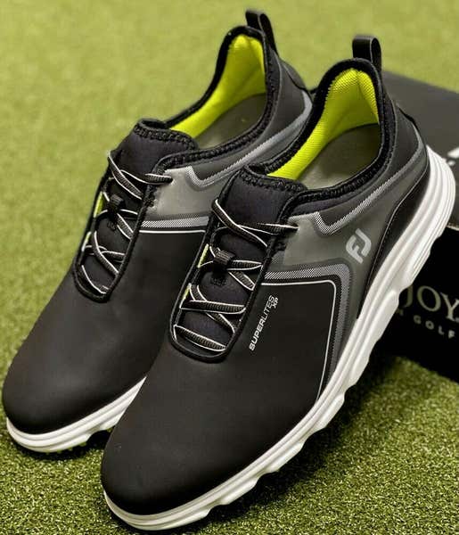FootJoy Superlites XP Golf Shoes 58075 Black 8 Wide (2E) New