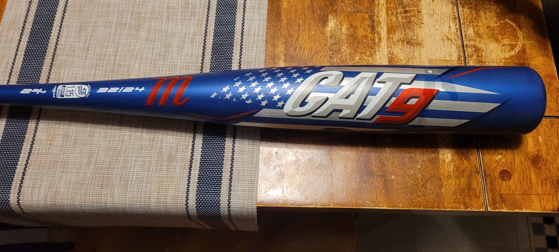 Used USSSA Certified 2022 Marucci Alloy Cat 9 Bat (-8) 24 oz 32"
