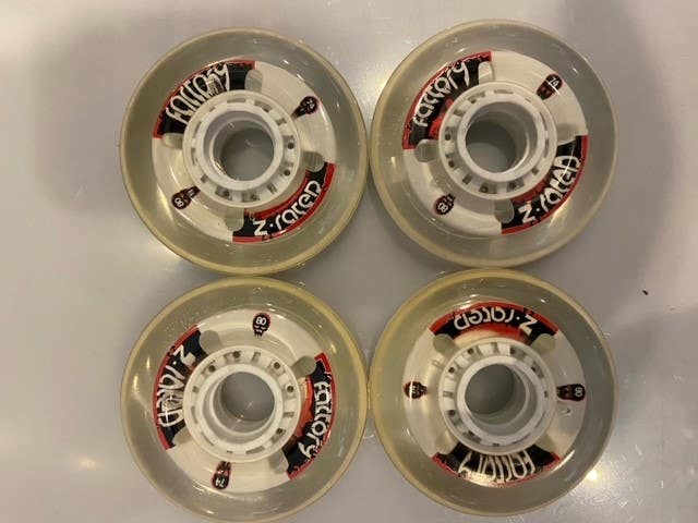 Brand new Factory Z Indoor inline wheels size 80MM for only $18 for a 4 pack!!!