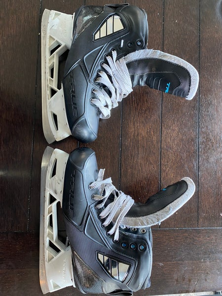 Used True Regular Width Size 9 2 Piece Hockey Goalie Skates