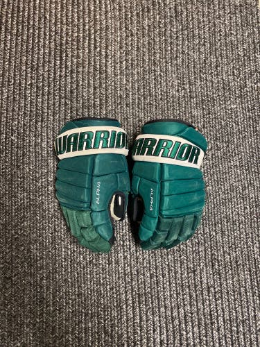 Warrior Alpha Pro Stock Gloves size 14” Green