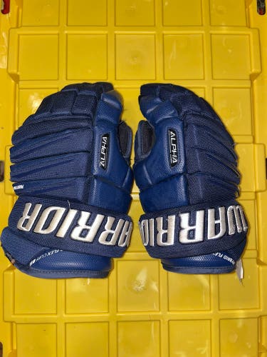 Warrior  Alpha QX Gloves Navy, Mismatched - Left 14” Right 13”