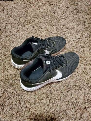 Black Used Youth Kid's Size 5.5 (Women's 6.5) Turf Cleats Nike Low Cut vapor