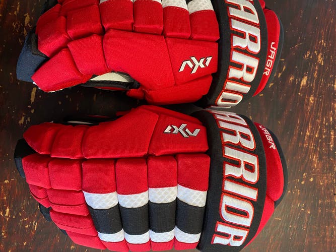New Jersey Devils Jagr Warrior 14" Pro Stock AX1 Pro Gloves