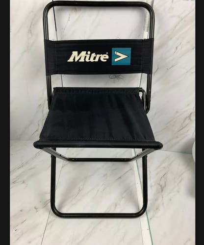 Vintage HTF Mitre Black Folding Lawn Chair Sidelines Spectator Seat RARE