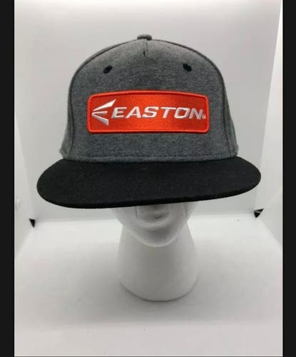 Easton Sports Hockey Gray/Black Flat Bill Fitted Hat - size L/XL mens