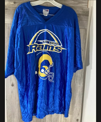 Vintage St. Louis Rams Chalk Line NFL Football Jersey 1996 Rare - Size XXL Mens