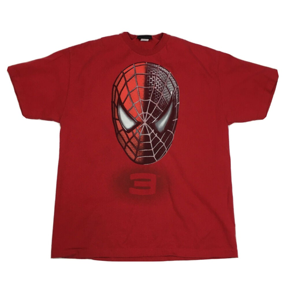 cyber y2k Spiderman Venom Tribal Reflective stretch graphic t-shirt mens  small