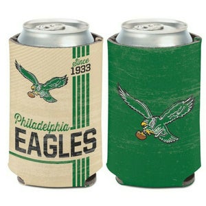 Philadelphia Eagles Vintage Design Can Cooler 12oz Collapsible Koozie Two Sided