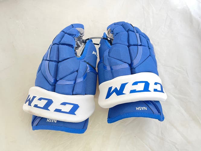 Used CCM HG12XP Toronto Maple Leaf Riley Nash Pro Stock Gloves