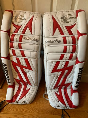 Used 33" Vaughn Velocity V3 Goalie Leg Pads Pro Stock