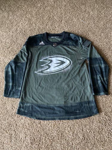 Blank Anaheim Ducks Military jersey Size 52