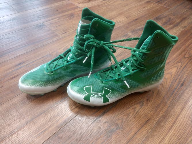 New Unisex Size 9.0 (Women's 10) Molded Cleats Under Armour High Top Highlight