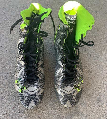 Black Under Armor Cleats High Top ClutchFit