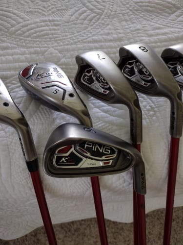 Ping K15 Hybrid Iron Set Regular Flex (4-8, Wedge (W), Sand Wedge (S) - NO #9) Graphite Shaft