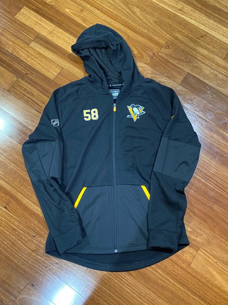 Evgeni Malkin Xl Kris Letang Penguins Fanatics Authentic Pro Locker Room Hoodie Large Player Issue