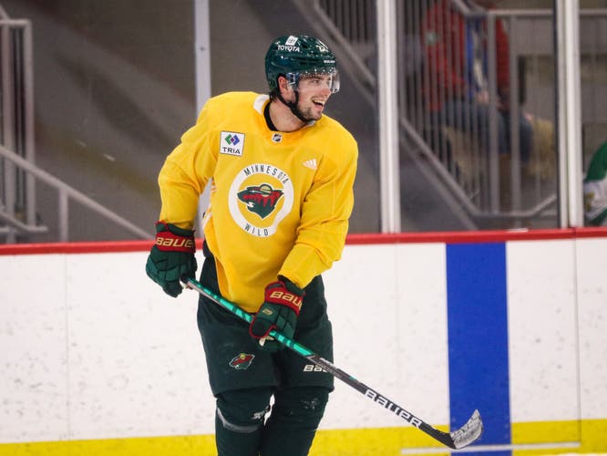 Adidas Minnesota Wild Pro Stock Team Issue MIC Made in Canada Practice Jersey 58