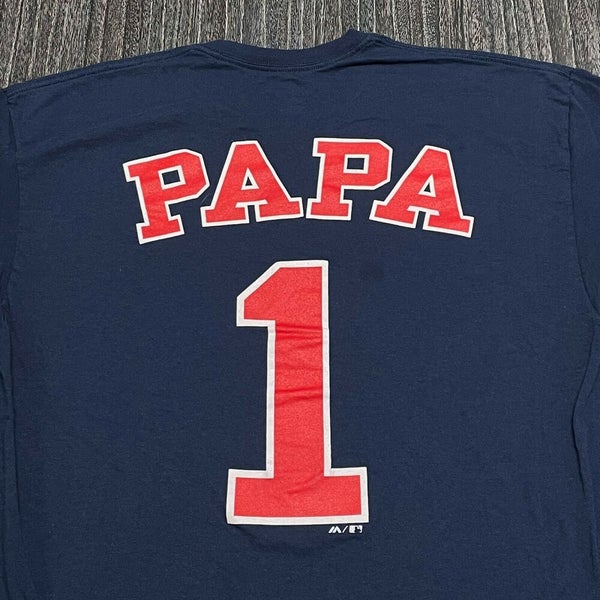 Boston Red Sox T Shirt Men XL Adult Blue MLB Baseball #1 Best Dad Majestic  USA