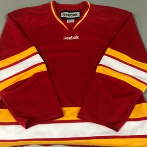 Calgary Flames colors mens hockey jersey