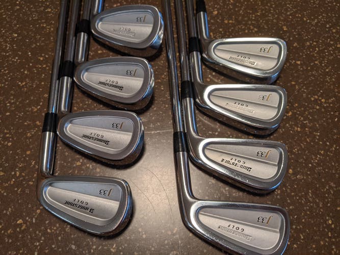 Bridgestone J33 Cavity Back Forged 3-PW Iron Set STIFF DGS300 New Grips - NICE