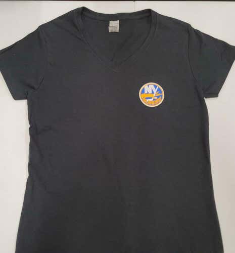 20331 Womens NEW YORK ISLANDERS V-Neck Hockey Jersey Shirt BLACK All Sizes