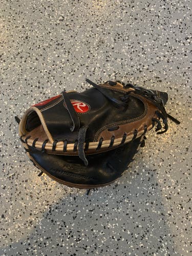 Used Rawlings Right Hand Throw PRORCM33BSL 33" Heart of the hide Catcher's Glove