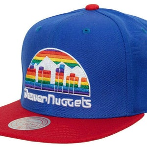 Denver Nuggets Mitchell & Ness NBA Snapback Hat Hardwood Classics Cap Retro