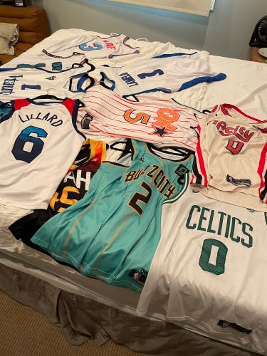 Lot Of 11 Basketball Jerseys Large