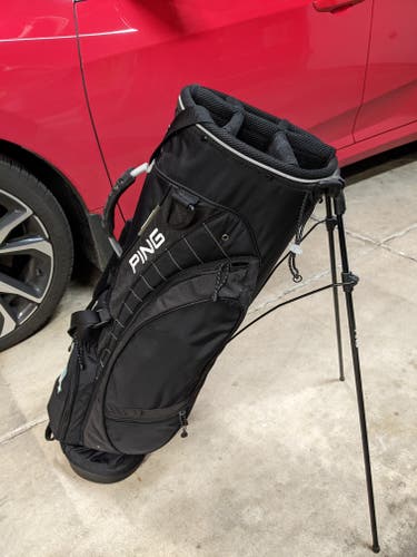 Ping Craz E Lite Stand Carry Golf Bag - Original - Black w/ Rain Hood Dual Staps