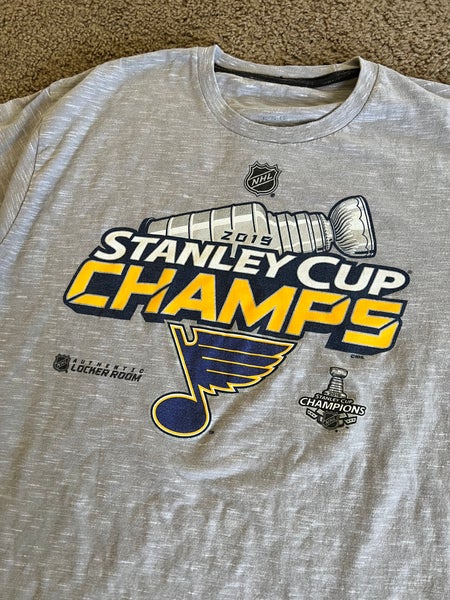 St. Louis Blues Fanatics Branded 2019 Stanley Cup Playoffs Western  Conference Finals Bound Shot On Goal Roster T-Shirt - Royal