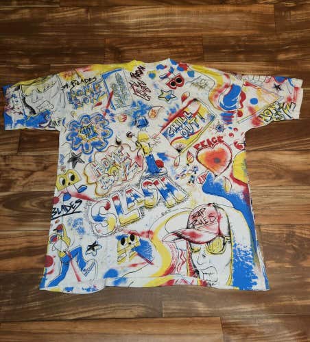 Vintage Rare Rap T Shirt All Over Print Home Boyz Slash Music T Shirt Size XL