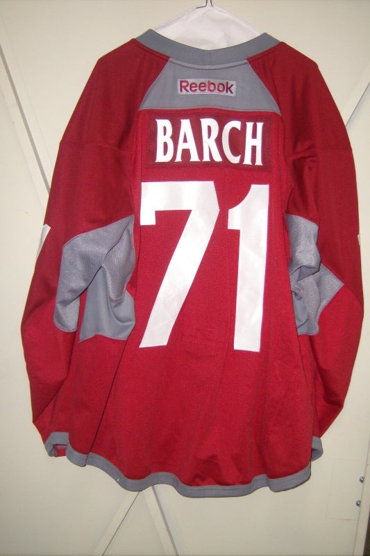 Phoenix Coyotes unused Yarnell charity game red Reebok jersey #71 Krys Barch (Sept 2013 scrimmage)