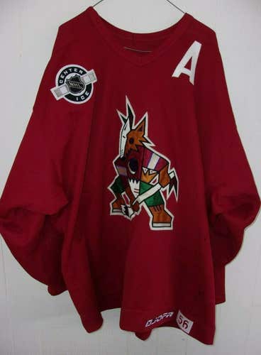 Phoenix Coyotes #20 Fredrik Sjostrom worn Jofa jersey with "A" (2003 rookie tournament) Kachina logo