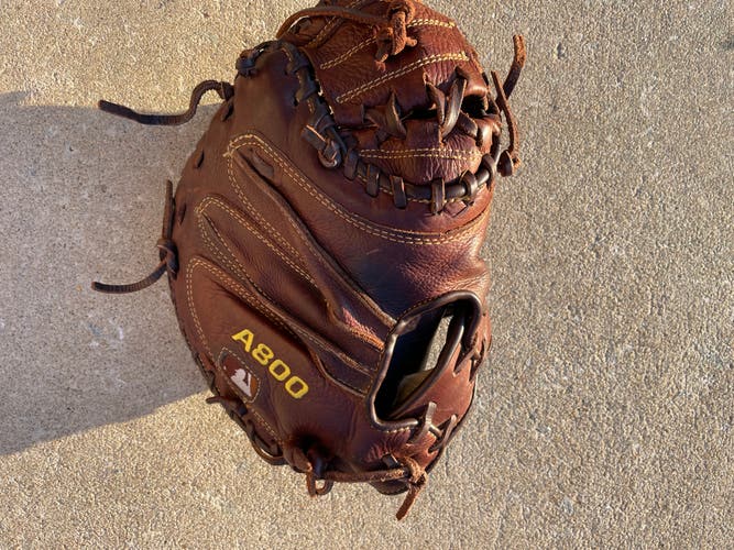 Used Right Hand Throw Wilson Catcher's A800 Baseball Glove 34"