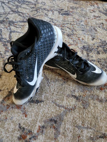 Black Used Men's Size 9.0 (Women's 10) Molded Cleats Nike vapor