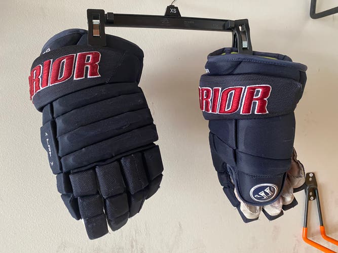 Pro Stock Warrior Alpha Hockey Gloves 13 inch Tulsa Oilers