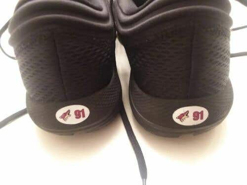 Taylor Hall worn Under Armour Charged Bandit workout sneakers (size 11) 2019-20 Arizona Coyotes