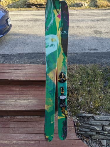 2014 Line Pandora 110 Skis - Kingpin 10 Bindings on inserts - with Skins - 162cm