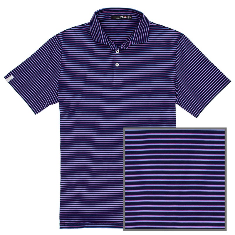 Chicago Cubs Hairline Stripe Performance Polo Sky / M