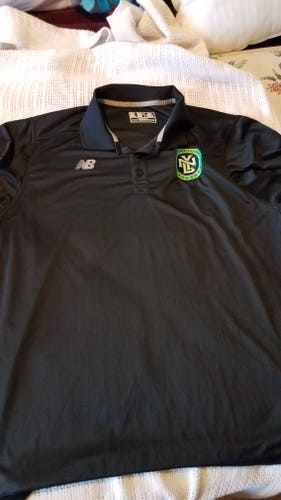 Black Unisex NY Lizards  Lacrosse Adult  XXL Golf Shirt